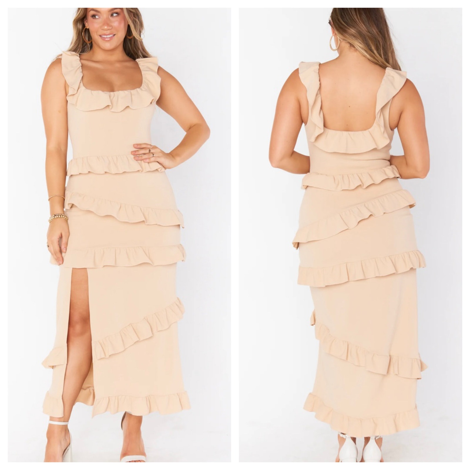 Show Me Your Mumu Greta Dress In Champagne Stretch Size Xxl Bridesmaid Wedding